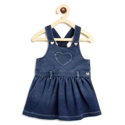 Girls Medium Blue Overall Knitted Skirt